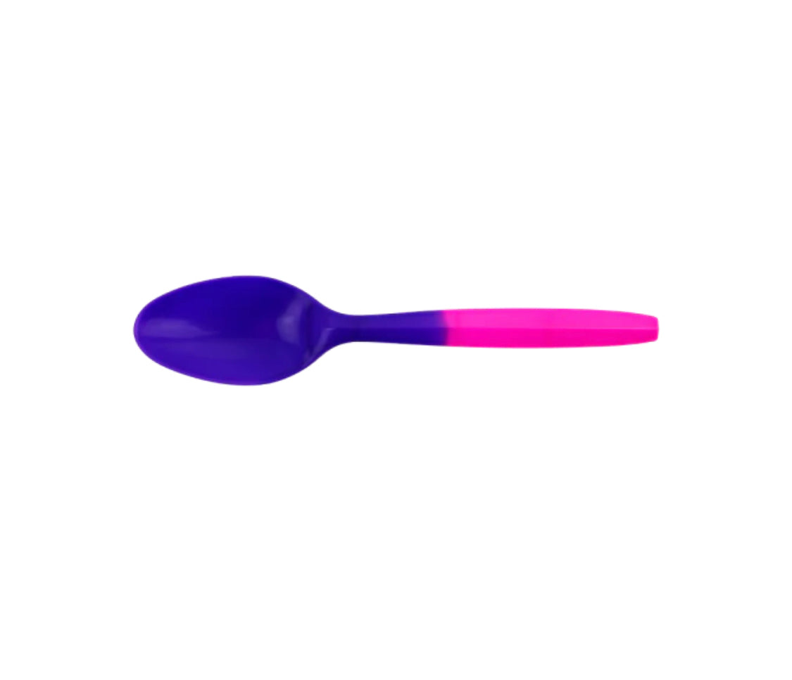 PP Plastic Medium Weight Color Changing Tea Spoons, Pink to Purple - 1,000 pcs