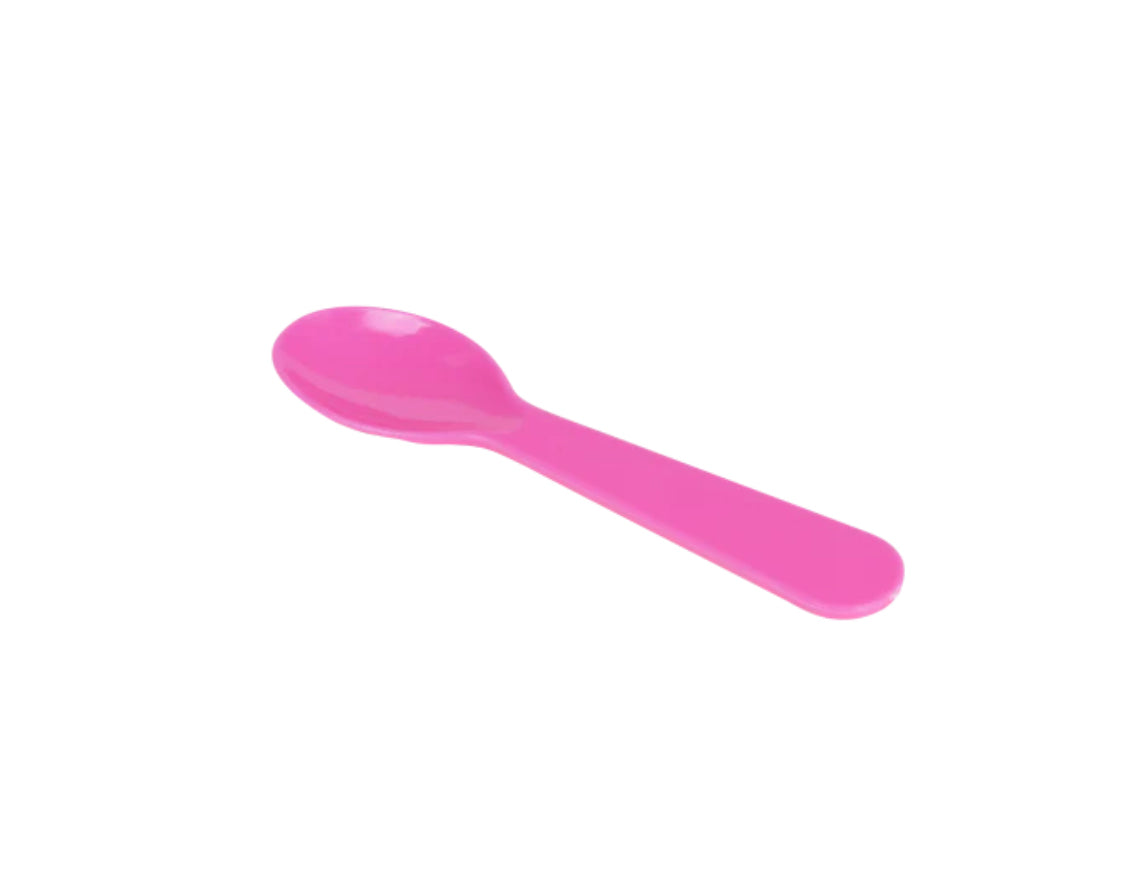 PS Plastic Tasting Spoon, Pink - 4,000 pcs