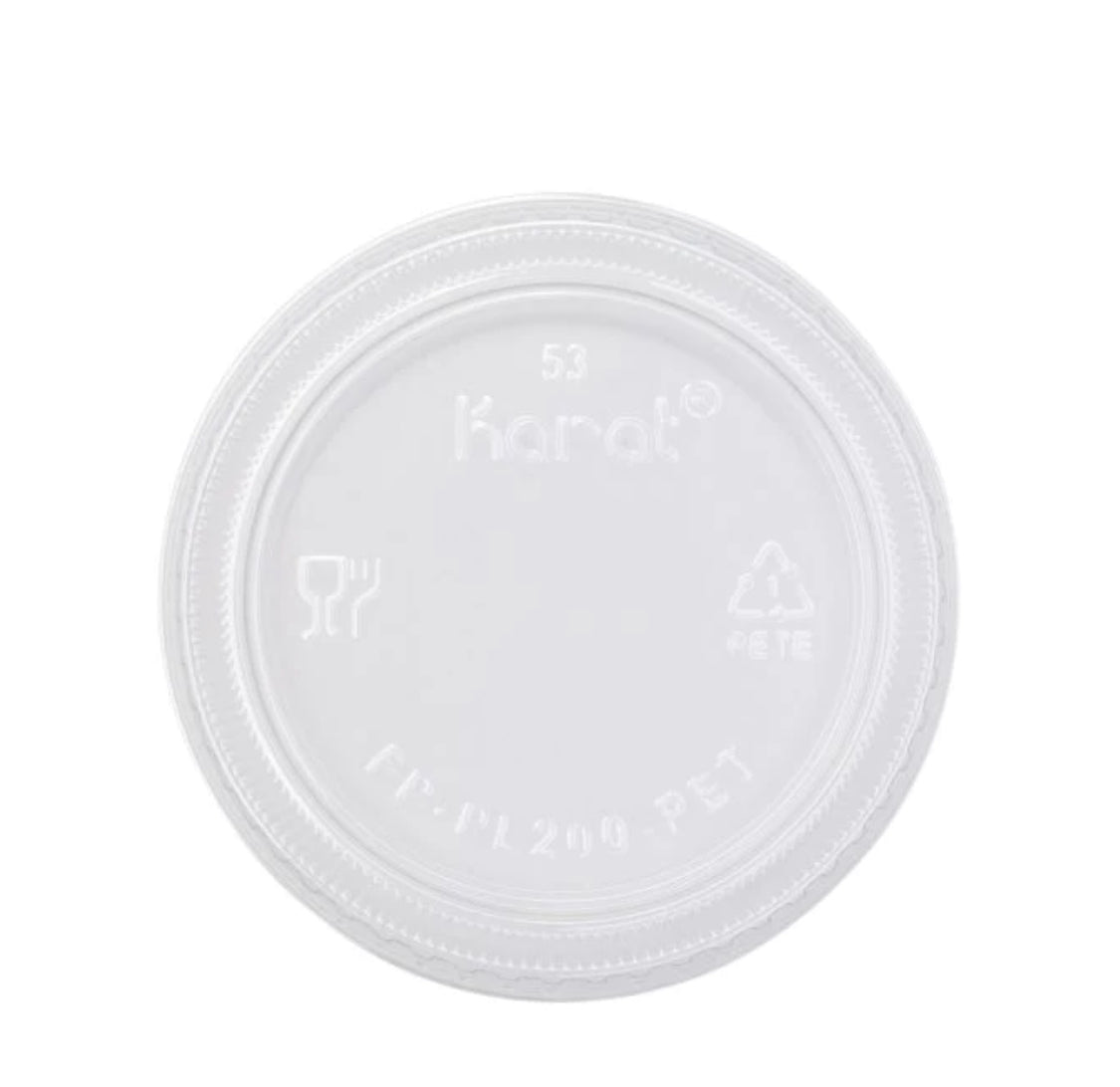 1 oz - 2 oz Lids for Portion Cups, PET (73mm) - 2,500 pcs