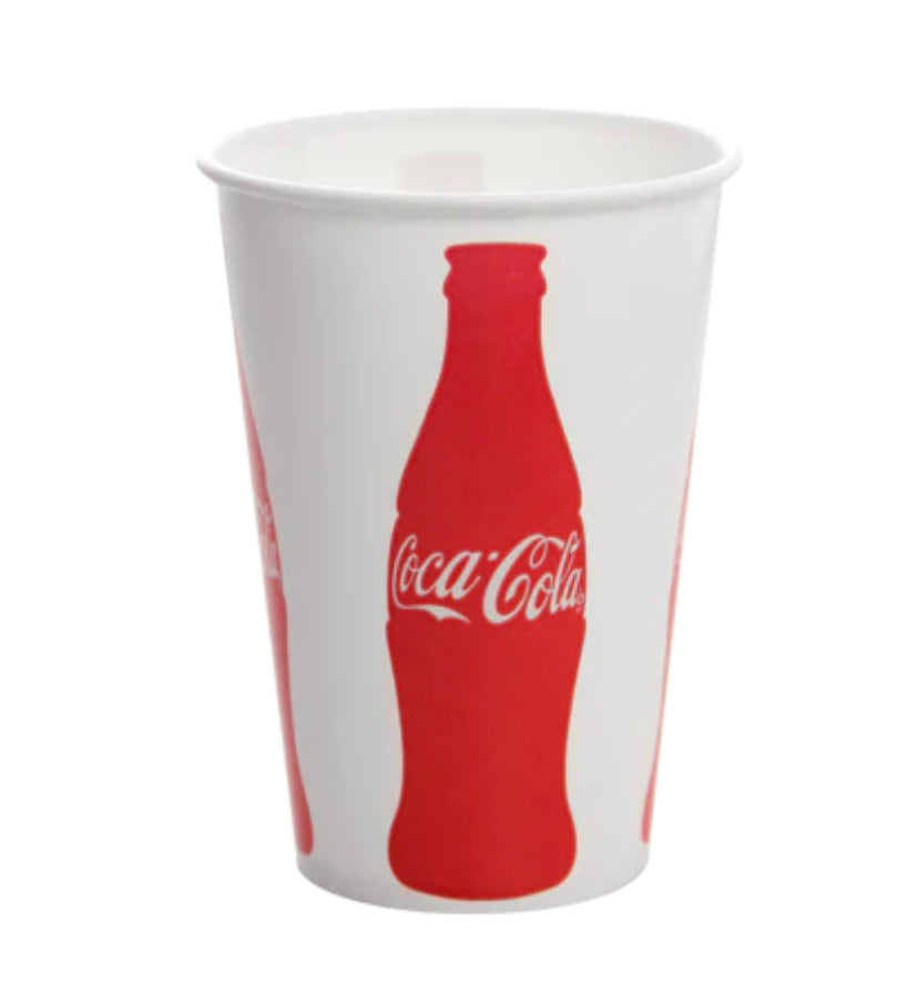 Paper Cold Cup (90mm), Coke Print, 16oz, 1000 Pcs