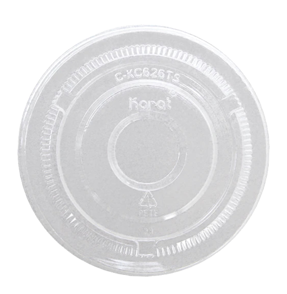 PET Plastic Flat Lids, No Hole, Fits 12-24oz, (98mm) - 1,000 pcs