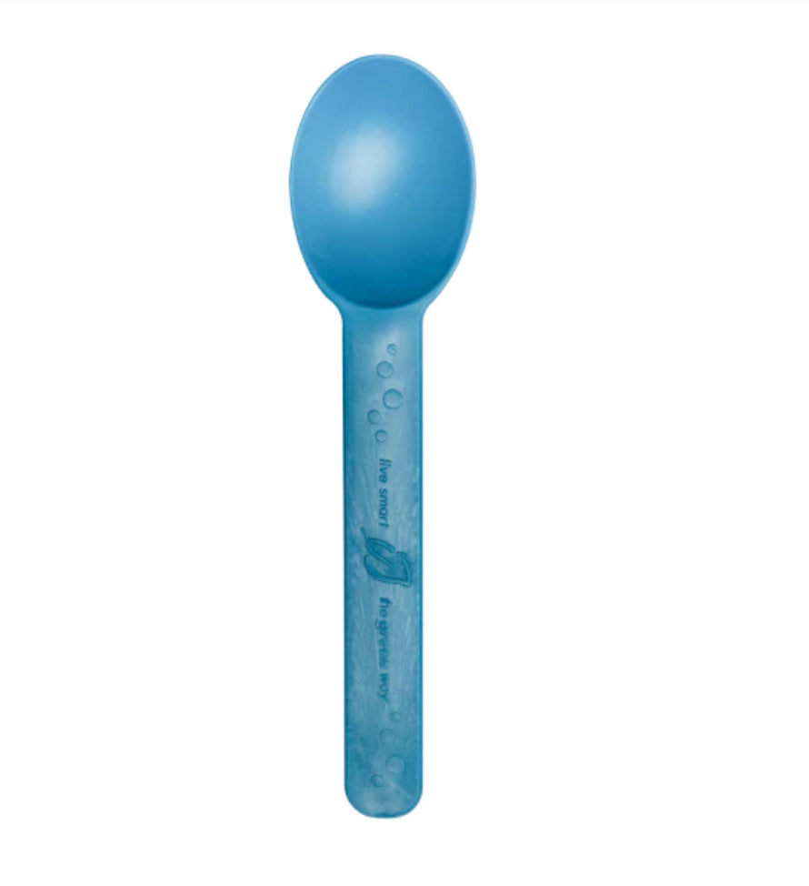 Bio-based Ice Cream Spoon, Heavy-Weight_Blue-1000 Pcs