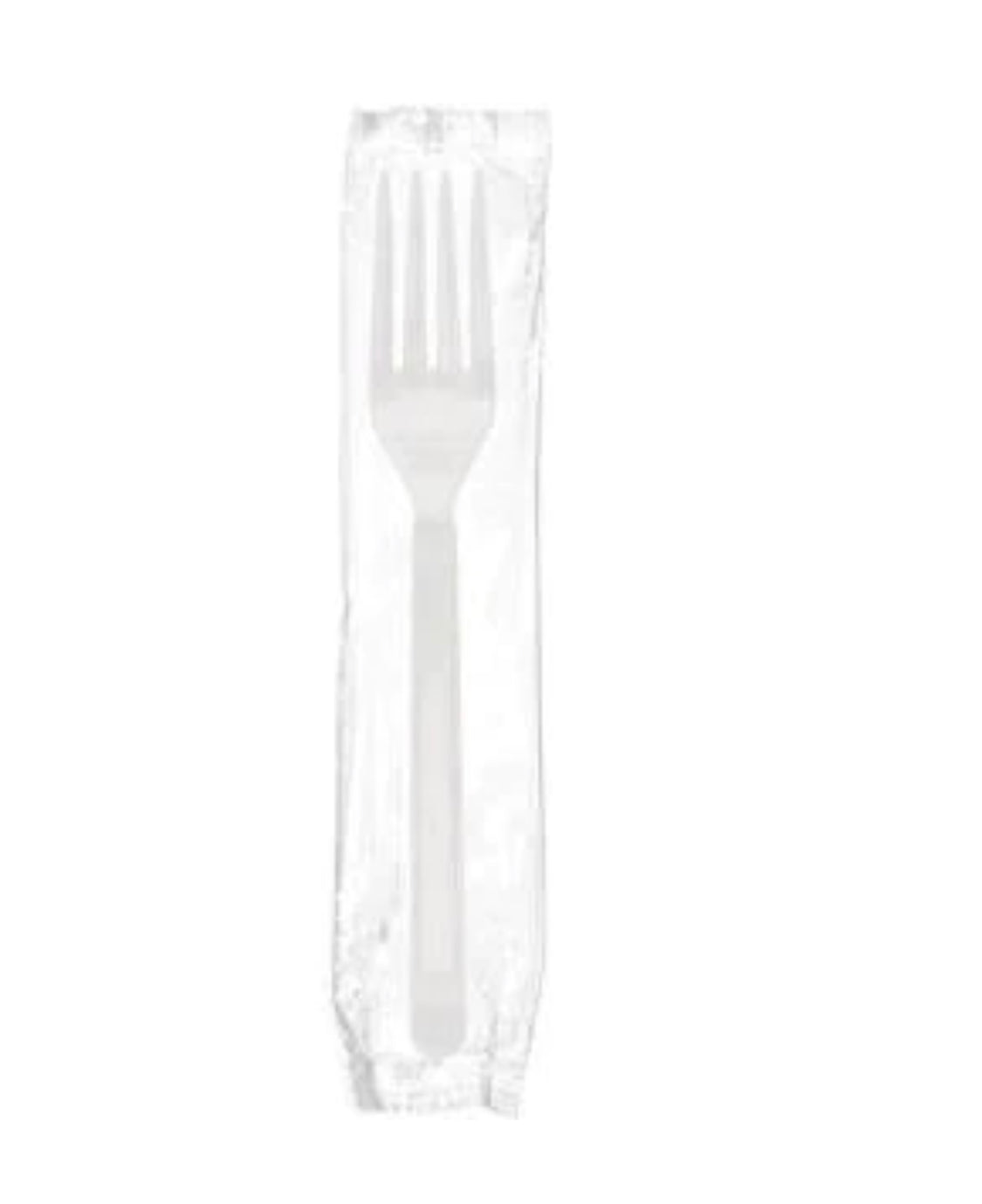 Fork, Heavy Weight, Ind Wrapped, White, PP, L: 18.3 CM, W: 5.1G - 1000